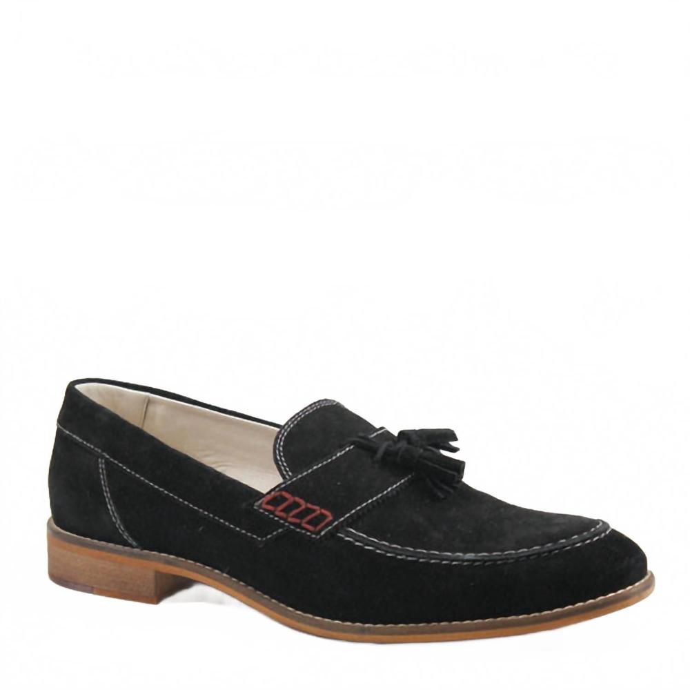 NEW DIBA TRUE men's proud lee suede loafer in black